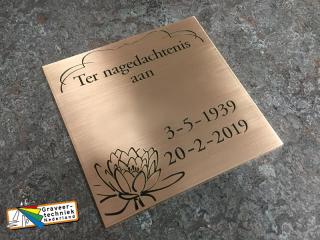 Herdenkingsplaat brons